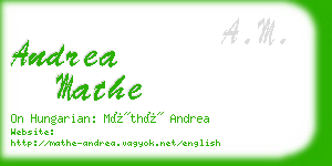 andrea mathe business card
